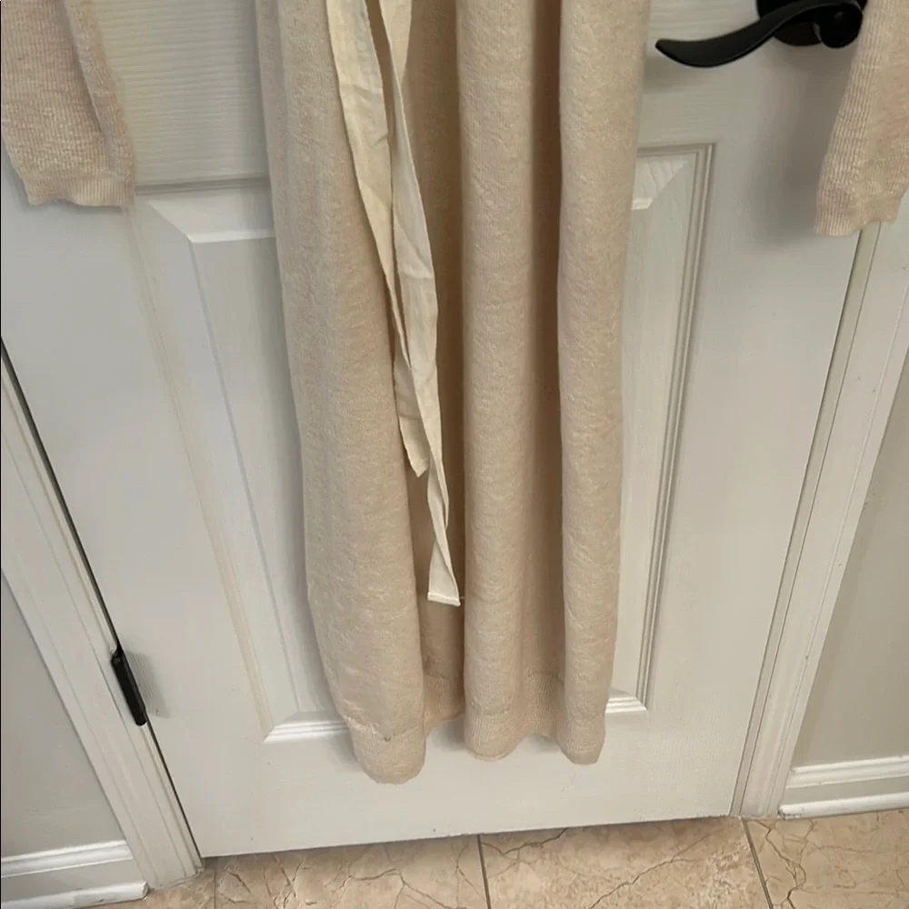 Elegant Cream Long Sleeve Dress Maxi - Picture 5 of 9